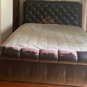 Brown king bed